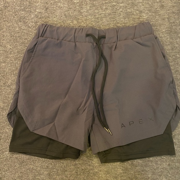Apex gray and black athletic shorts. Size small. - Picture 2 of 2